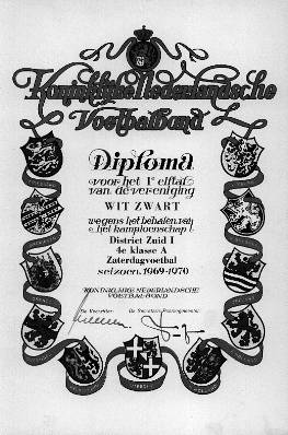 Oorkonde kampioenschap 1969-1970